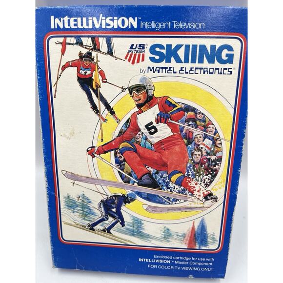 Skiing By Mattel Electronics Intellivision Game, Box, & Manual - Picture 2 of 9